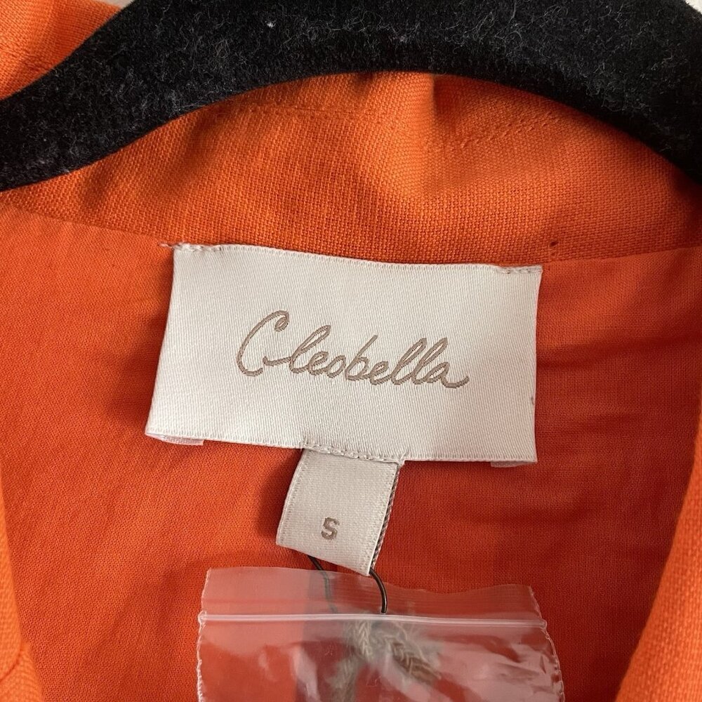 Cleobella Women S Tigerlily Orange Linen Cotton Oversized Prescott Jacket NWT - Picture 7 of 13